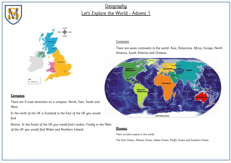 Geography Year 2 Knowledge Organiser 1 Geography Year 2 Knowledge Organiser 1